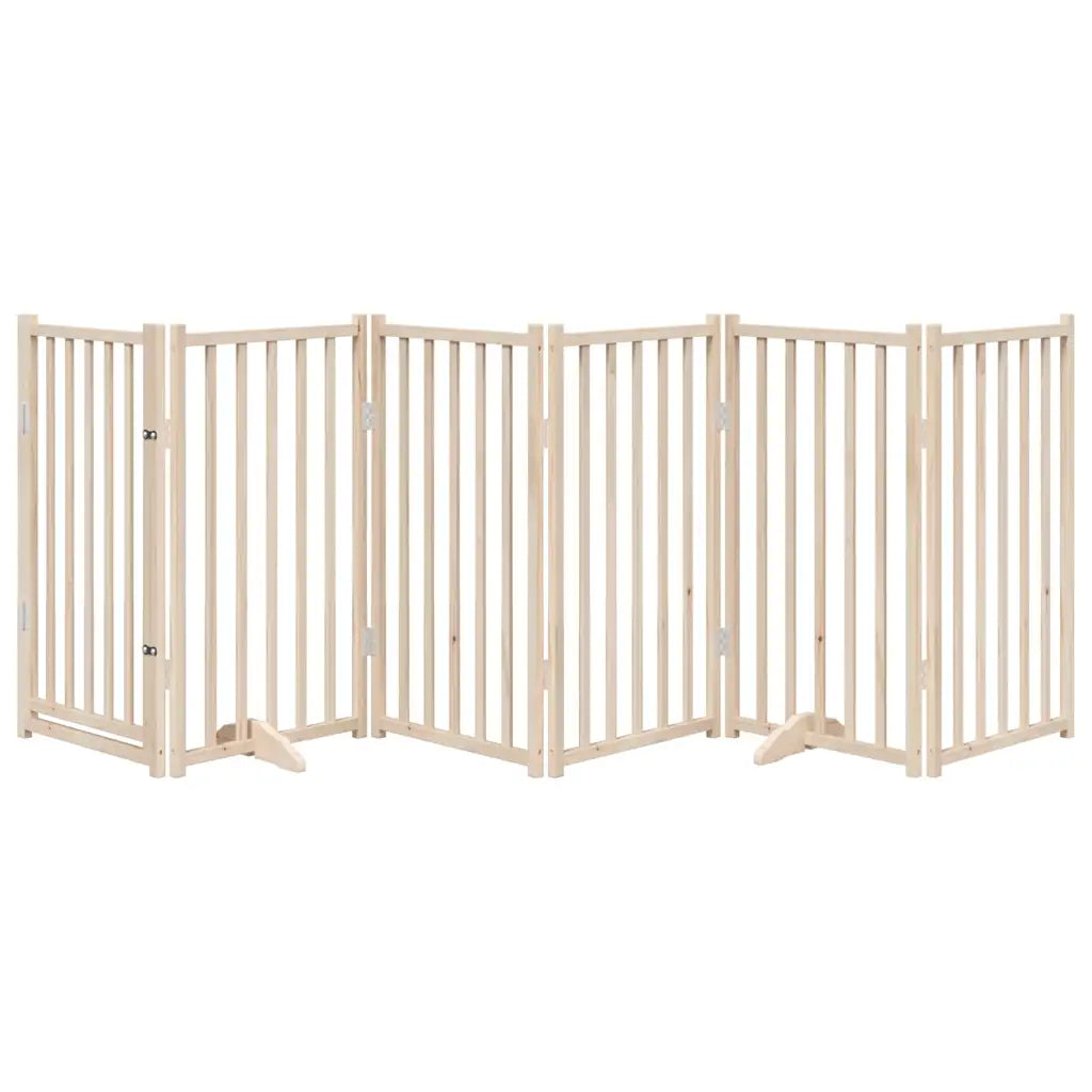 Cancello per cani pieghevole 15 pannelli 750 cm legno di pioppo