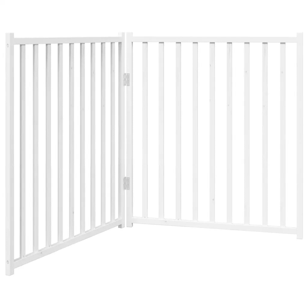 Cancello pieghevole per cani 2 pannelli 160x90 cm massello abete