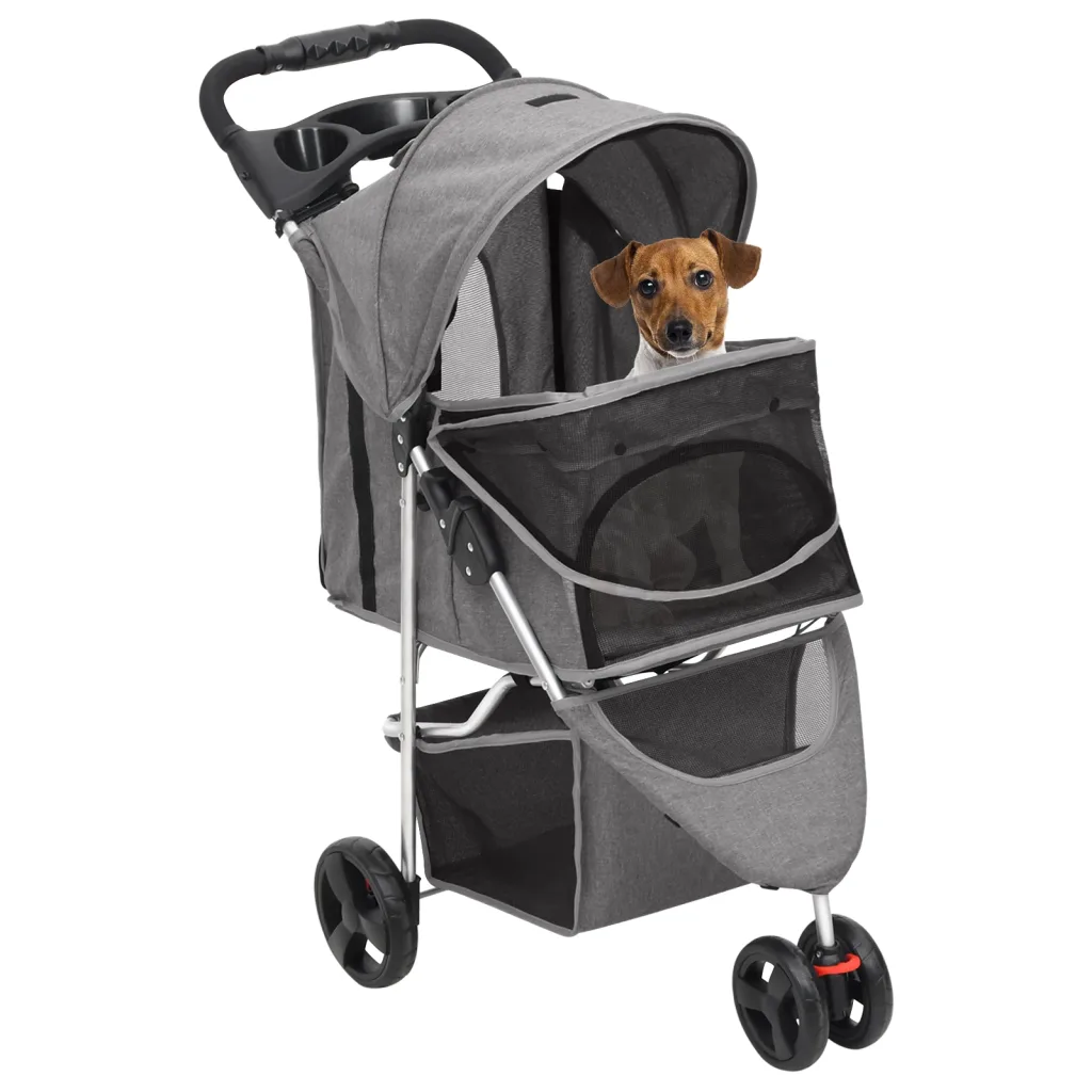 Passeggino per cani pieghevole 80x46x98 cm tessuto Oxford