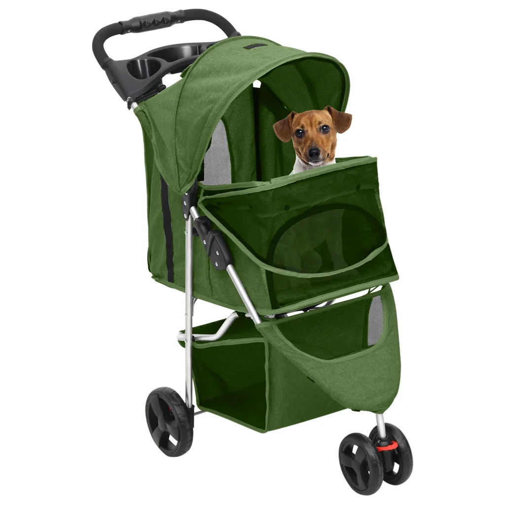 Passeggino per cani pieghevole 80x46x98 cm tessuto Oxford