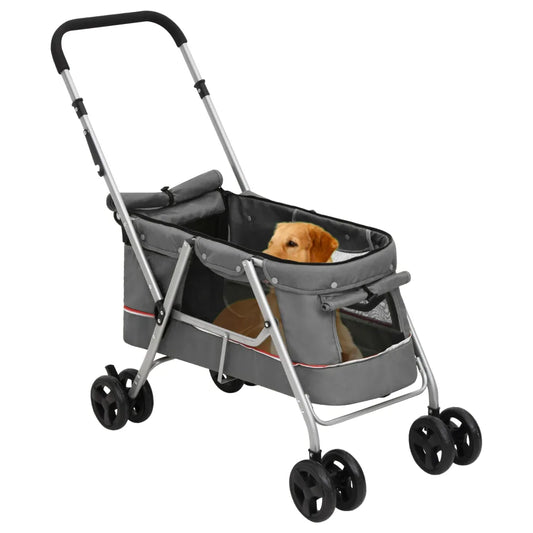 Passeggino per cani pieghevole 100x49x96 cm con tettuccio