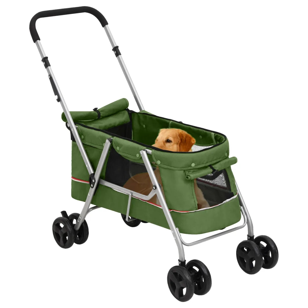 Passeggino per cani pieghevole 100x49x96 cm con tettuccio