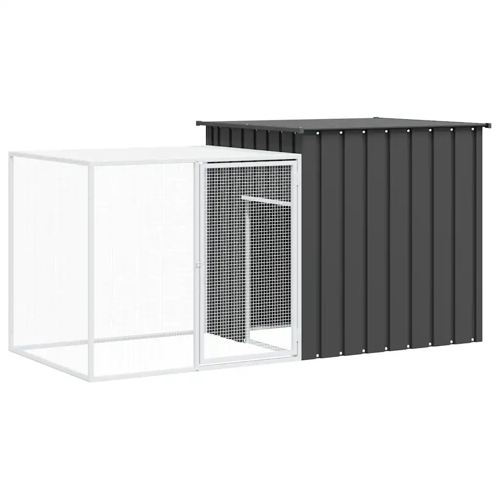 Gabbia per conigli 200x91x100 cm in acciaio zincato