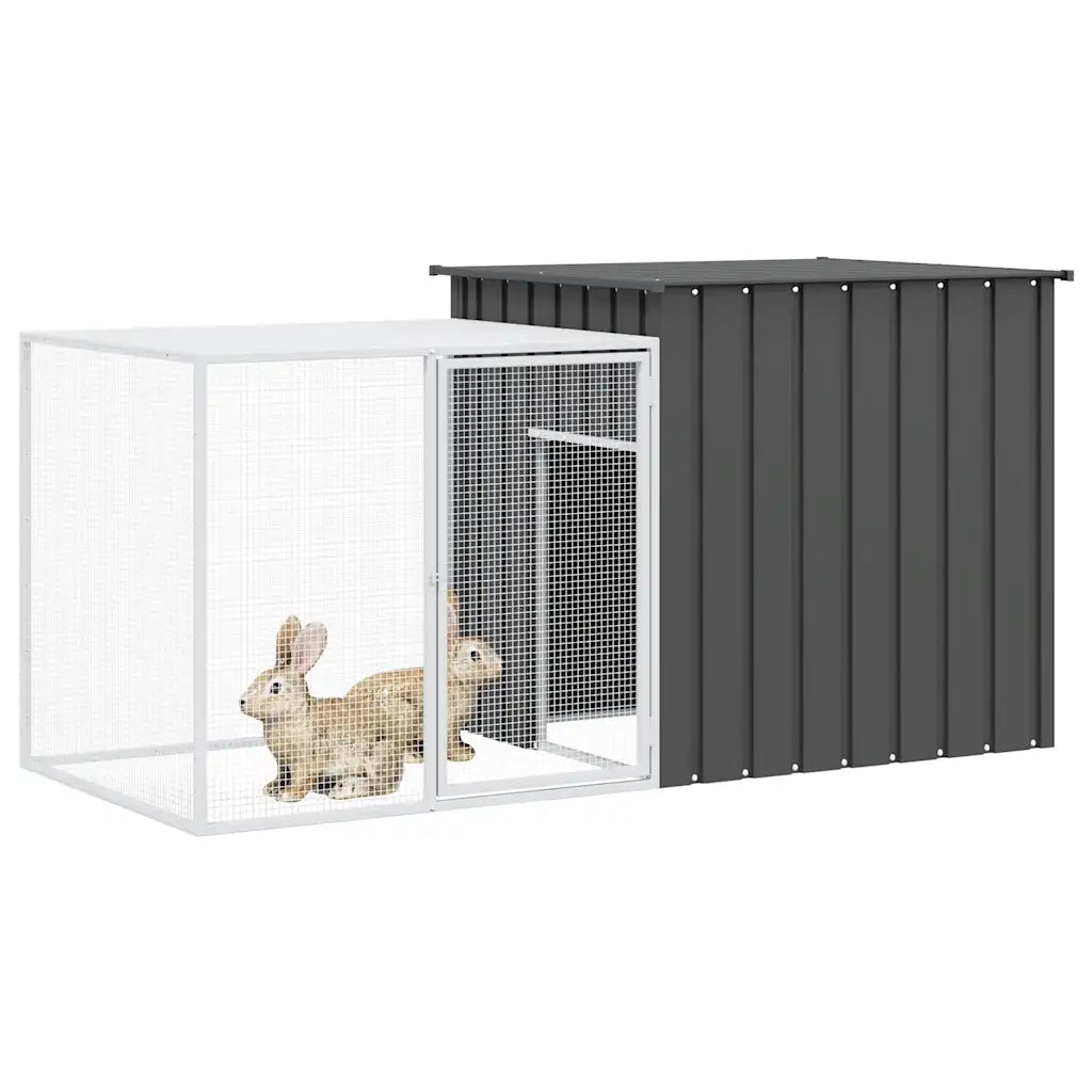 Gabbia per conigli 200x91x100 cm in acciaio zincato