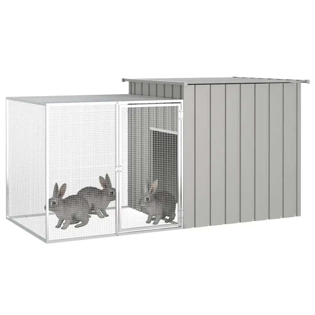 Gabbia per conigli 200x91x100 cm in acciaio zincato
