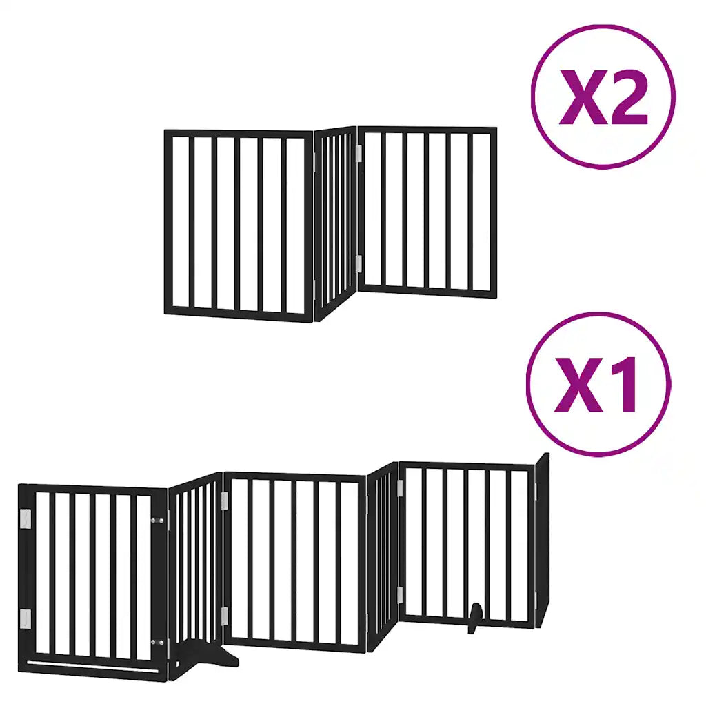 Cancello per cani pieghevole 12 pannelli 600 cm legno pioppo