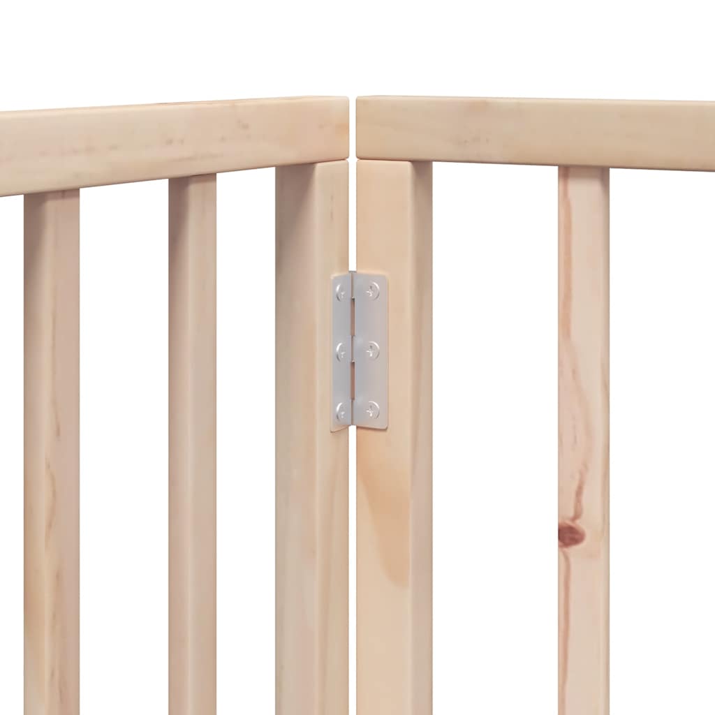 Cancello per Cani Pieghevole 6 Pannelli 480 cm Legno di Pioppo