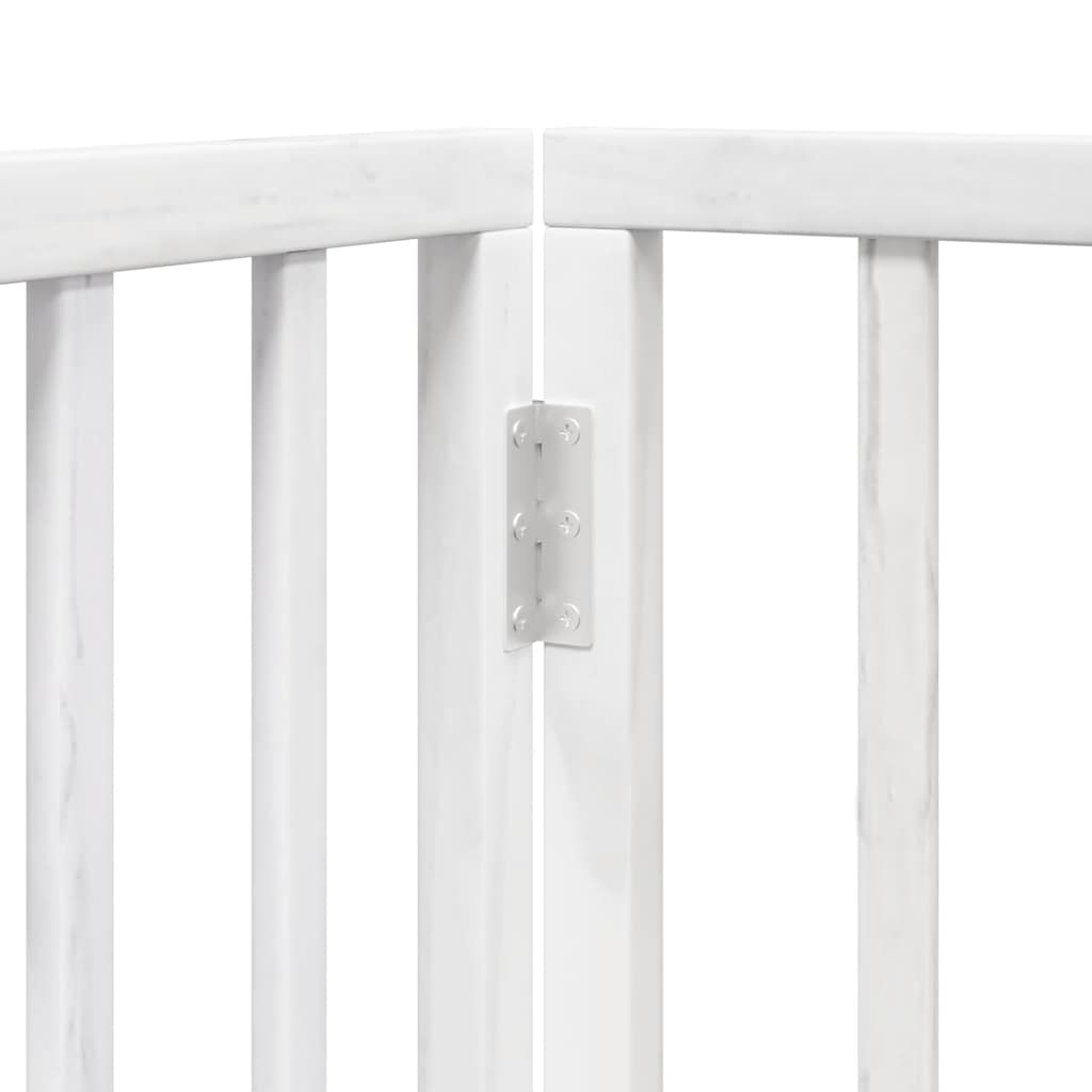 Cancello Cani Porta Pieghevole Bianco 12 Pannelli 960 cm Pioppo
