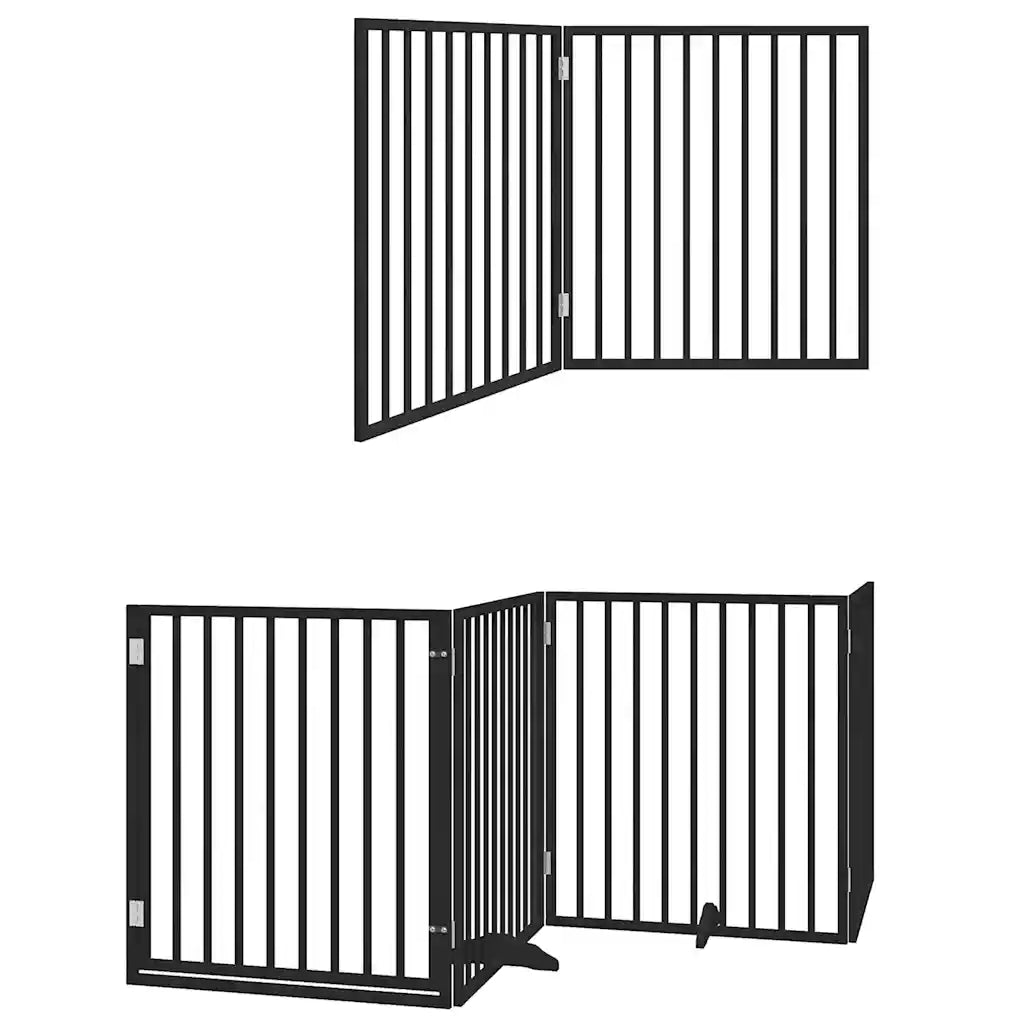 Cancelletto pieghevole per cani 2 pannelli 160x90 cm legno di pioppo