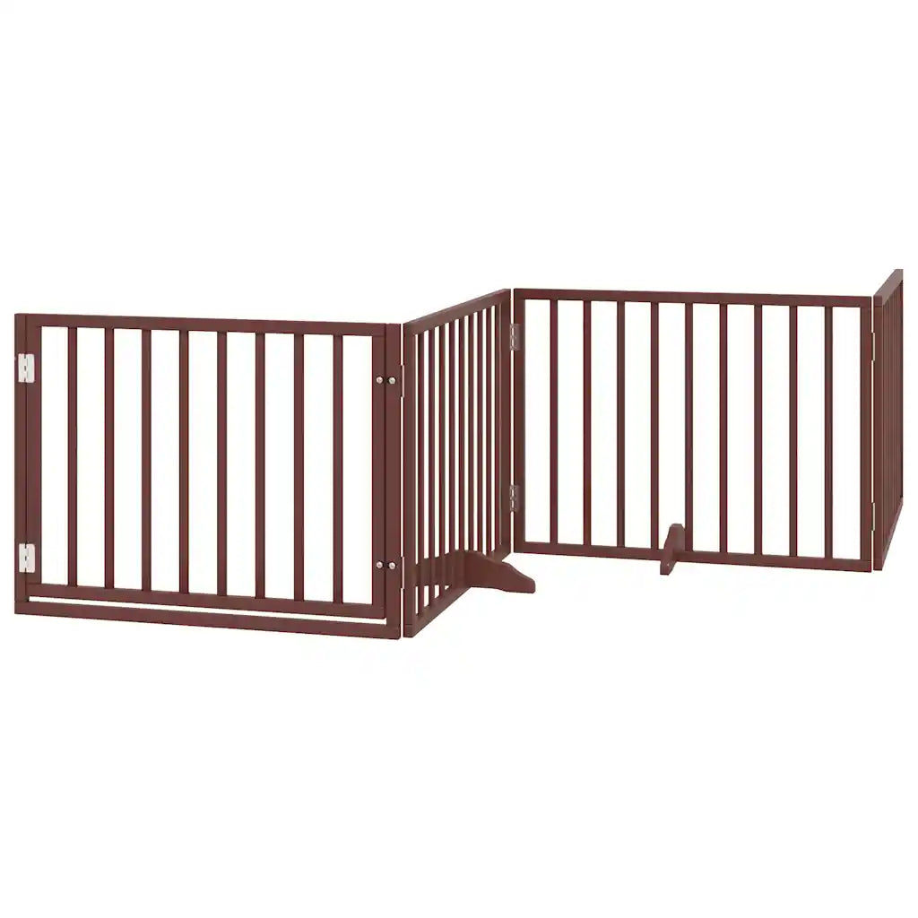 Cancello per cani pieghevole 12 pannelli 960 cm legno di pioppo