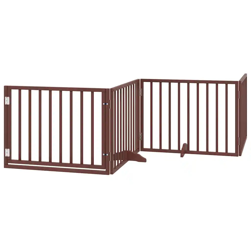 Cancello per cani pieghevole 8 pannelli 640 cm legno di pioppo