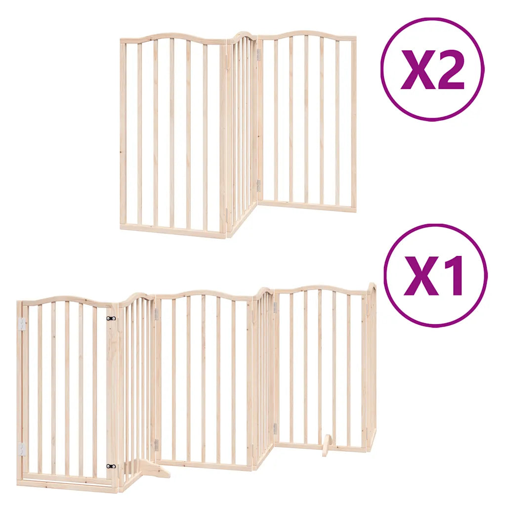 Cancello per cani pieghevole 9 pannelli 450 cm, altezza 90 cm