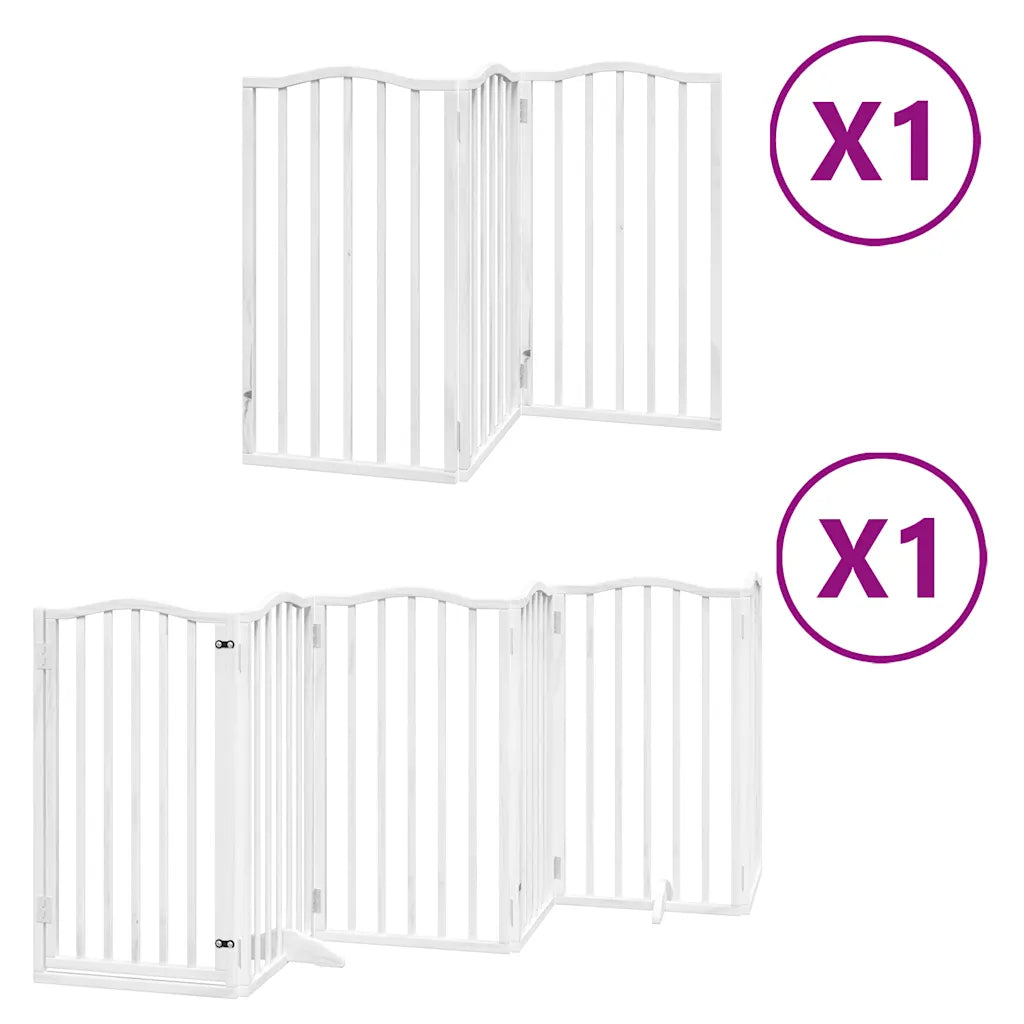 Cancello per cani pieghevole 9 pannelli 450 cm, altezza 90 cm arco