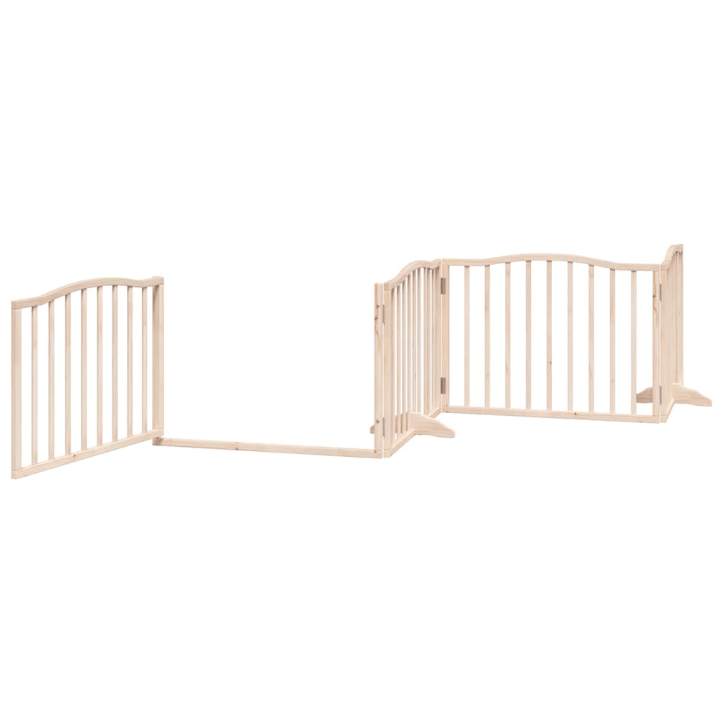 Cancello per Cani Pieghevole 6 Pannelli 480 cm Legno di Pioppo