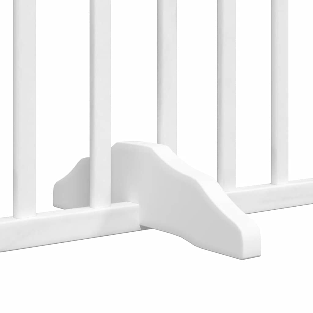 Cancello Cani Porta Pieghevole Bianco 10 Pannelli 800 cm Pioppo