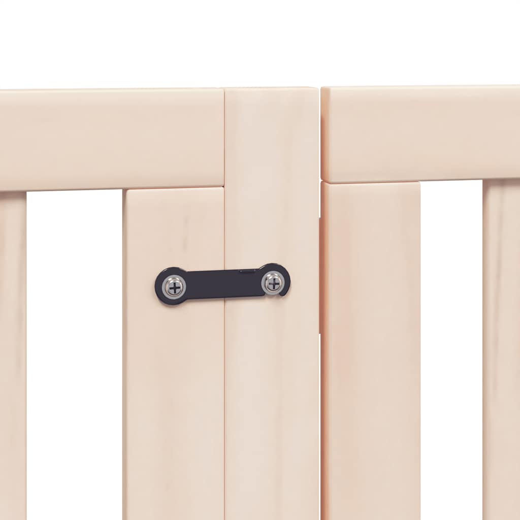 Cancello per Cani con Porta Pieghevole 9 Pannelli 450 cm Pioppo