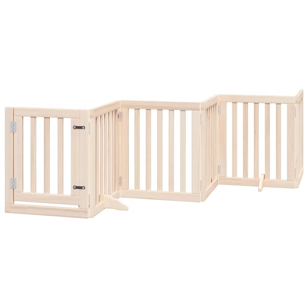 Cancello per cani pieghevole 12 pannelli 600 cm legno pioppo