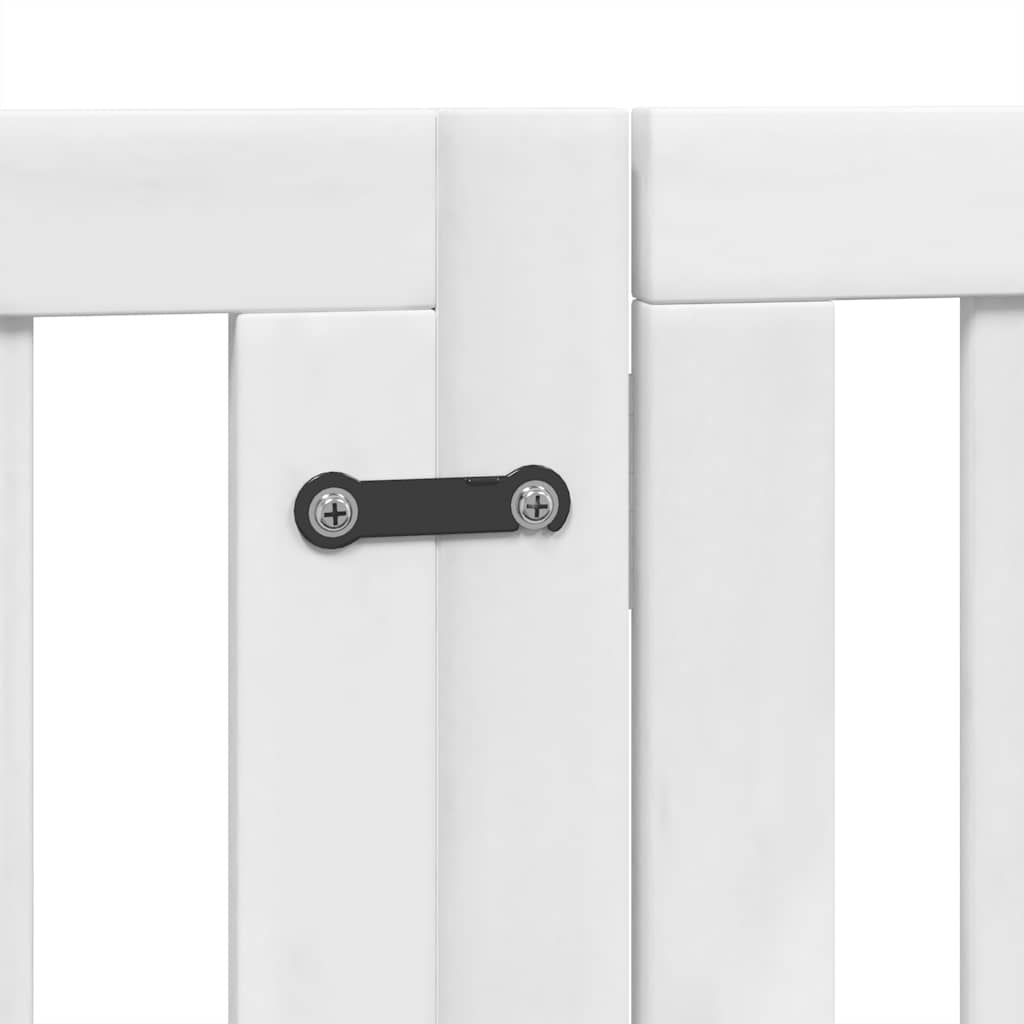 Cancello Cani Porta Pieghevole Bianco 12 Pannelli 600 cm Pioppo