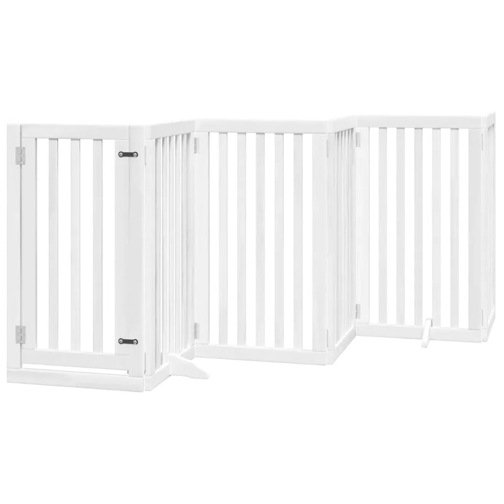 Cancello per cani pieghevole 15 pannelli 750 cm legno di pioppo