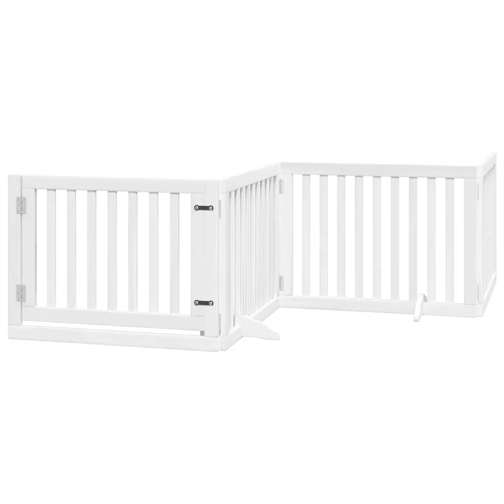 Cancello per cani pieghevole 8 pannelli 640 cm legno di pioppo