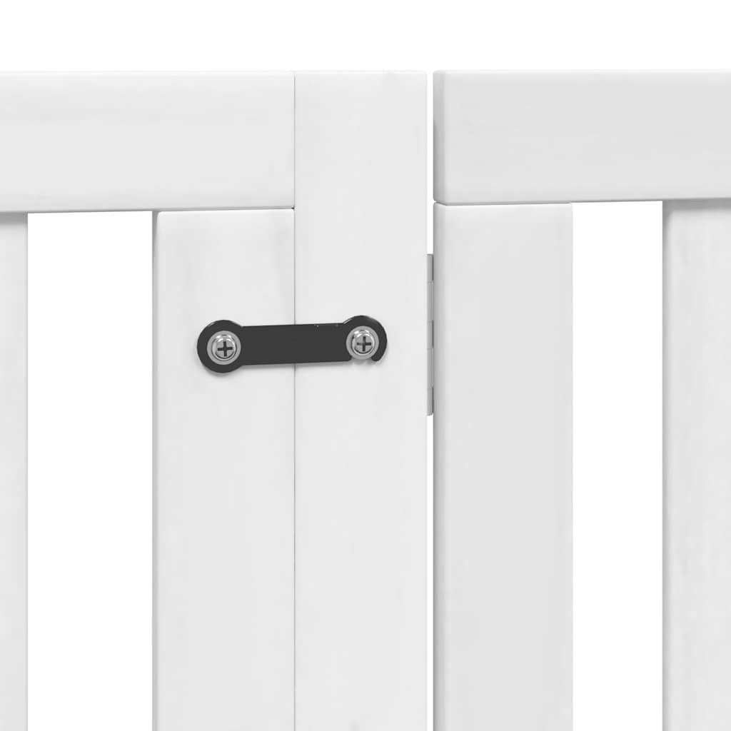 Cancello Cani Porta Pieghevole Bianco 12 Pannelli 960 cm Pioppo