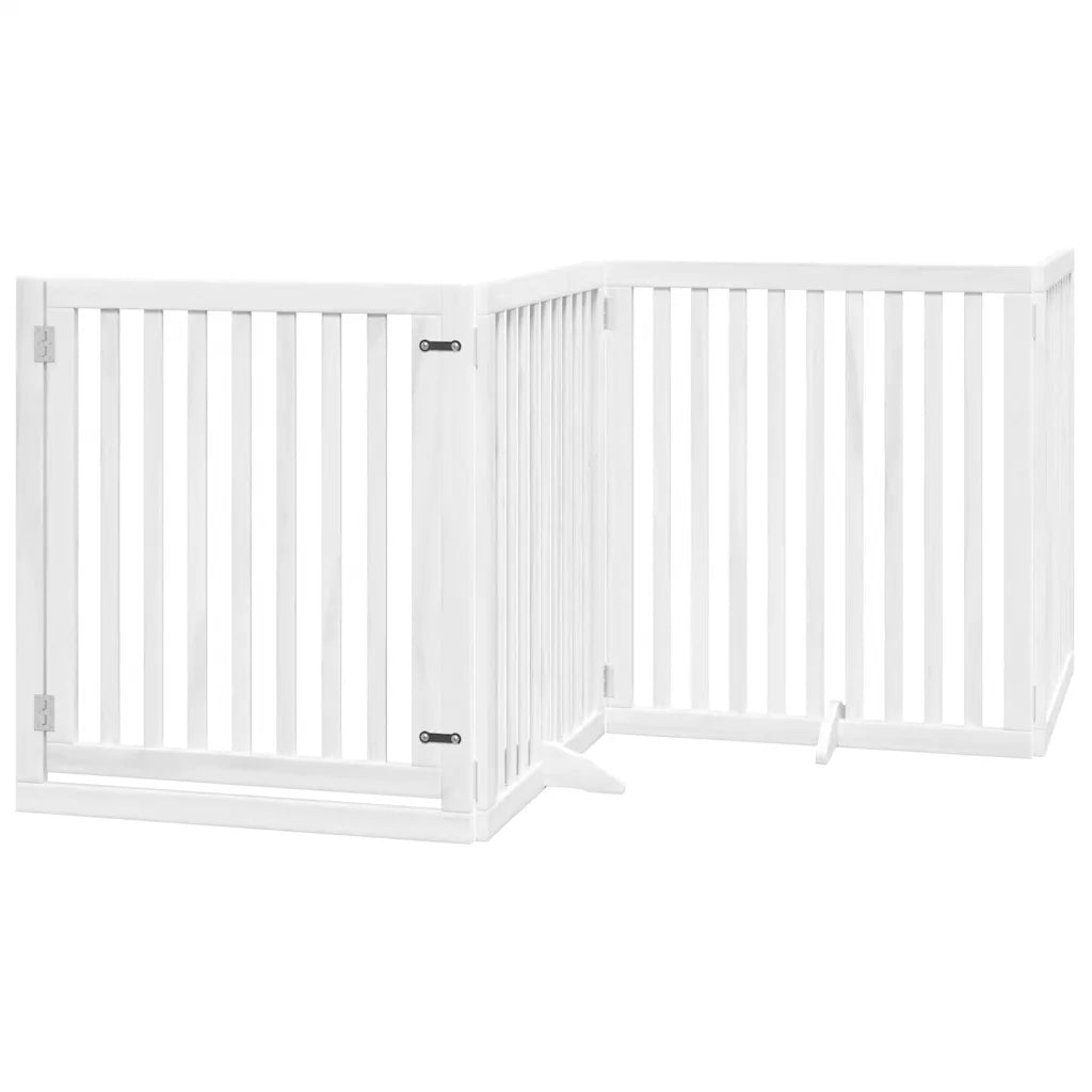 Cancello per cani pieghevole 12 pannelli, altezza 90 cm, legno di pioppo