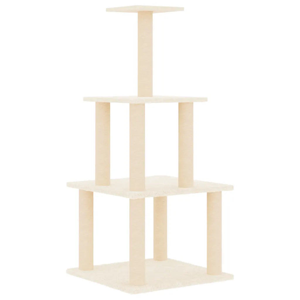 Albero per gatti con tiragraffi in sisal 47,5x47,5x111 cm
