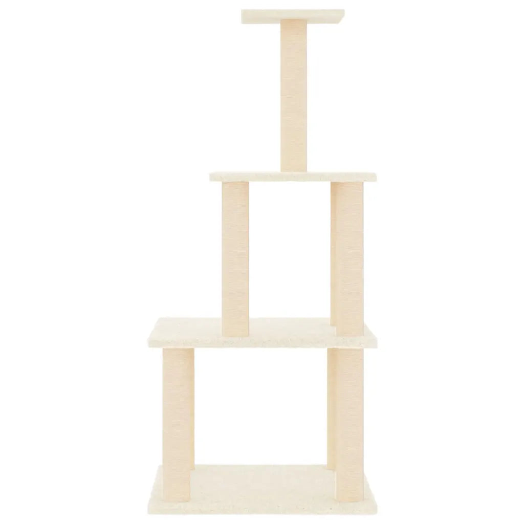 Albero per gatti con tiragraffi in sisal 47,5x47,5x111 cm
