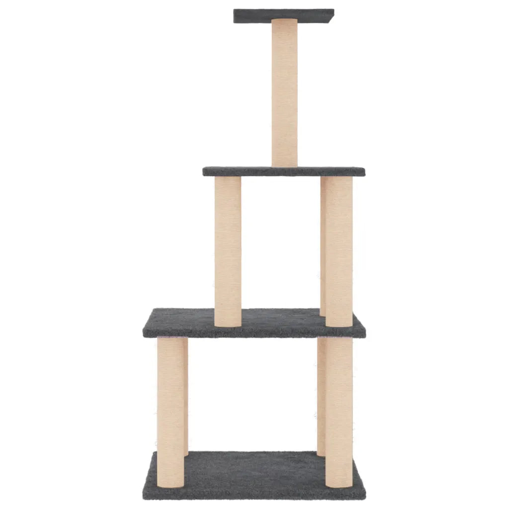 Albero per gatti con tiragraffi in sisal 47,5x47,5x111 cm