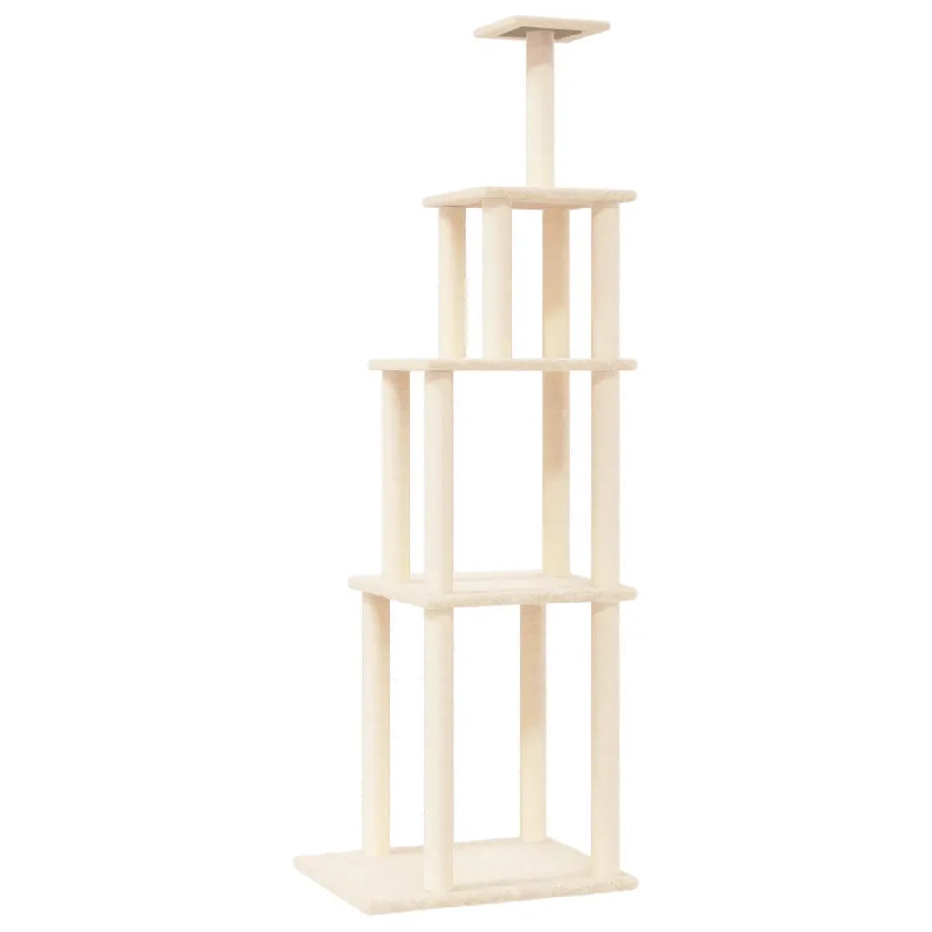 Albero per gatti con tiragraffi in sisal 60x47,5x183 cm