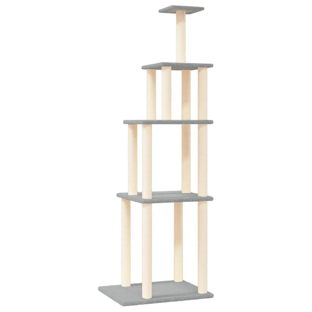 Albero per gatti con tiragraffi in sisal 60x47,5x183 cm