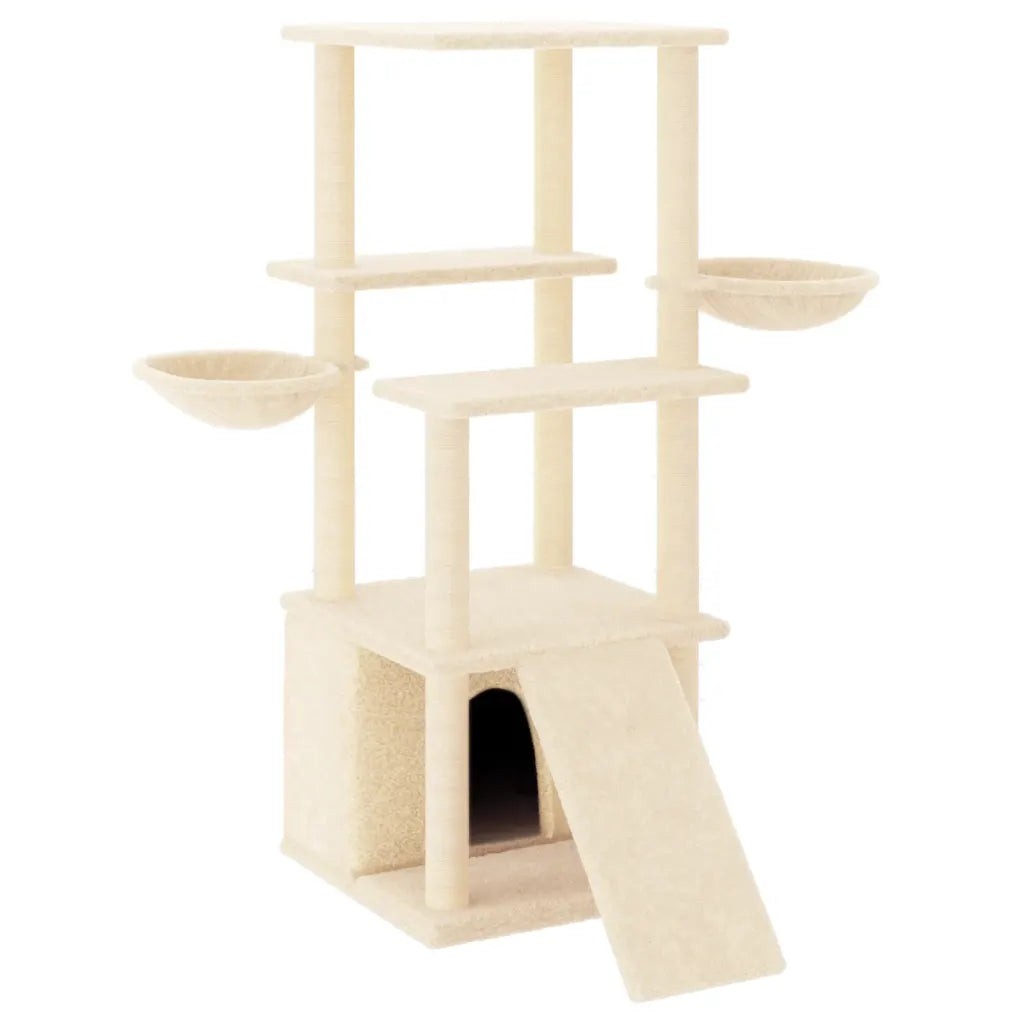 Albero per gatti con tiragraffi in sisal 95x47,5x133 cm
