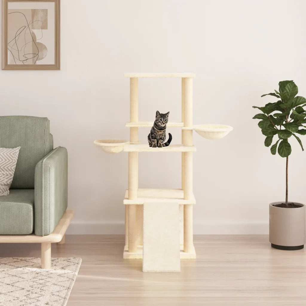 Albero per gatti con tiragraffi in sisal 95x47,5x133 cm