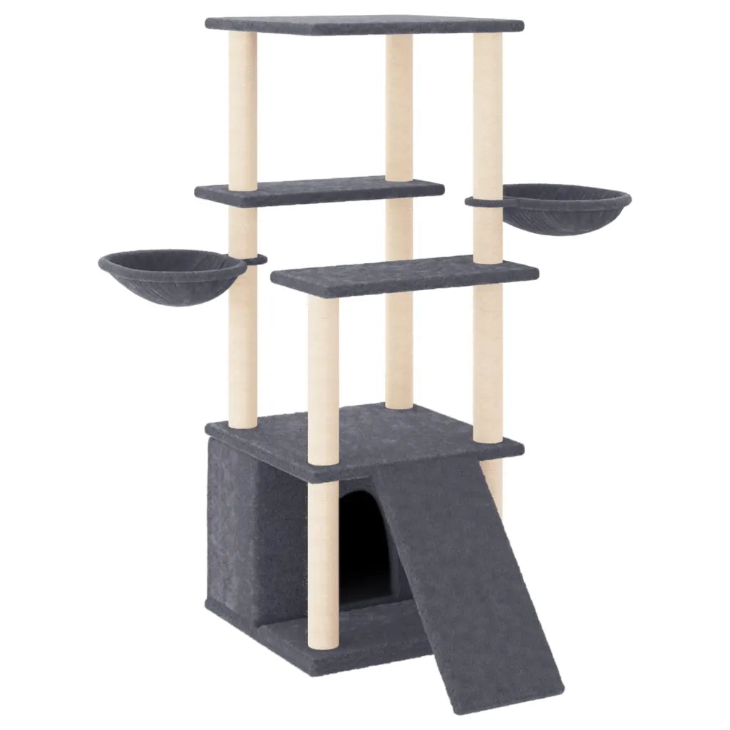Albero per gatti con tiragraffi in sisal 95x47,5x133 cm