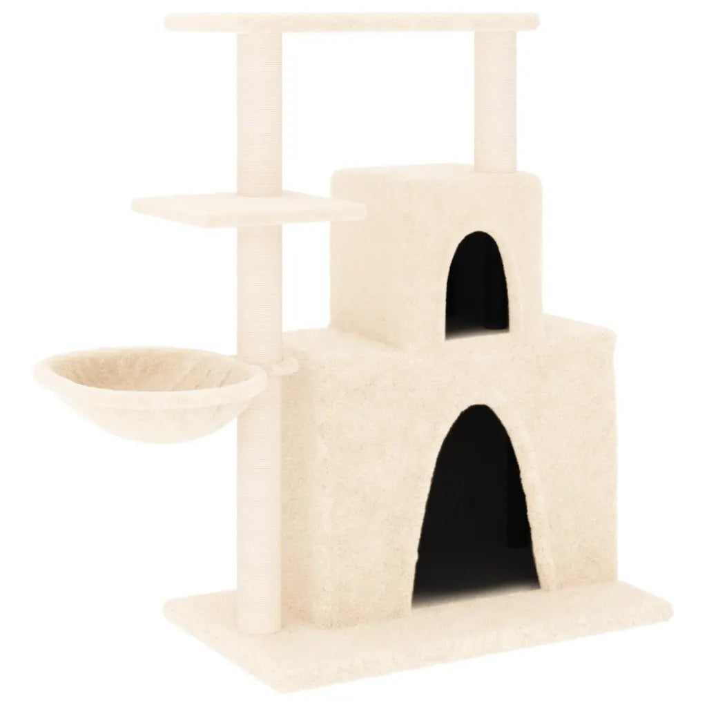 Albero per gatti con tiragraffi in sisal 61x35x83 cm grigio