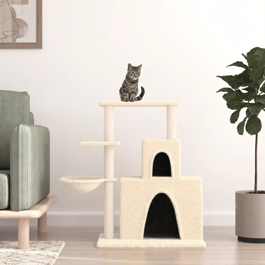 Albero per gatti con tiragraffi in sisal 61x35x83 cm grigio