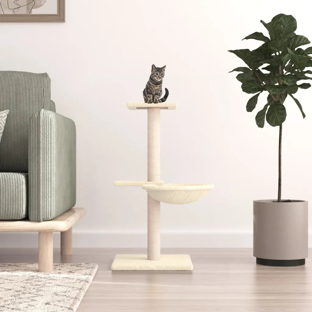 Albero per gatti con tiragraffi in sisal 46x44x72 cm
