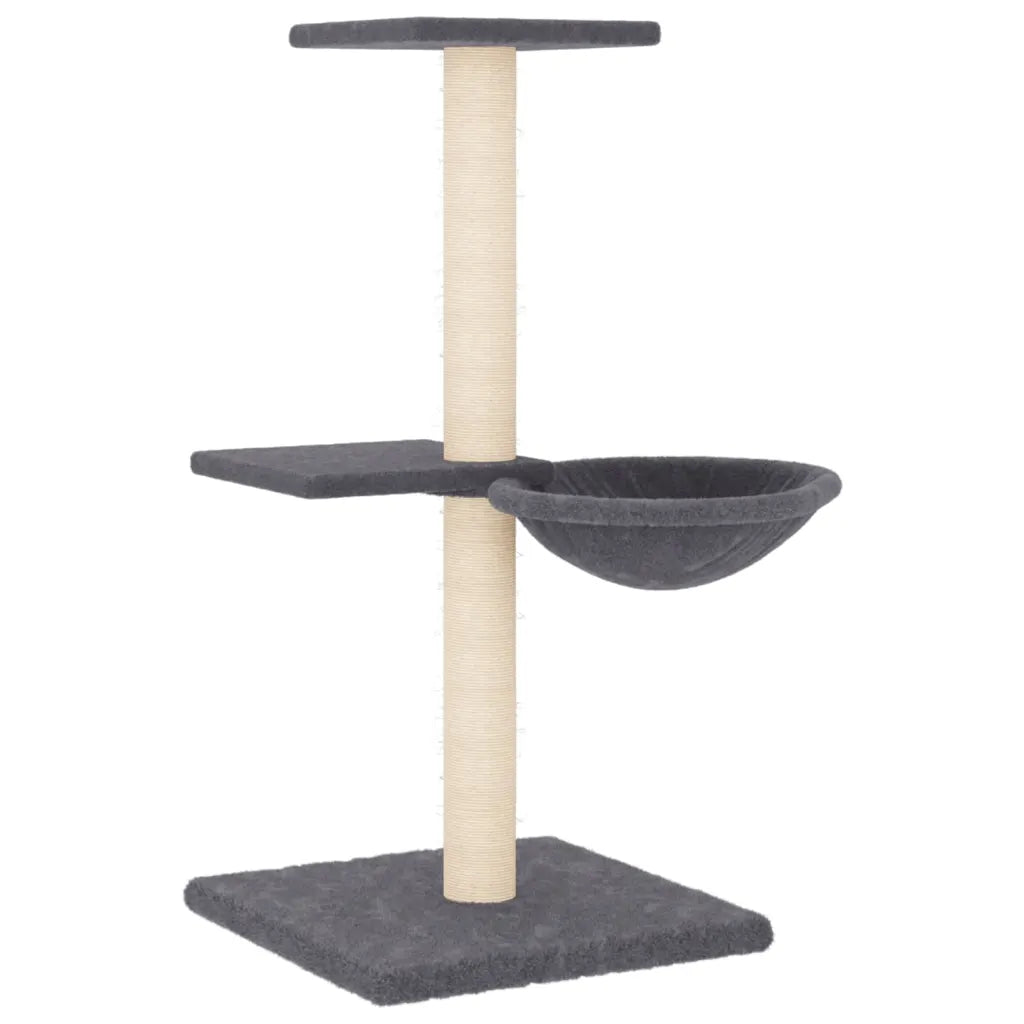Albero per gatti con tiragraffi in sisal 46x44x72 cm