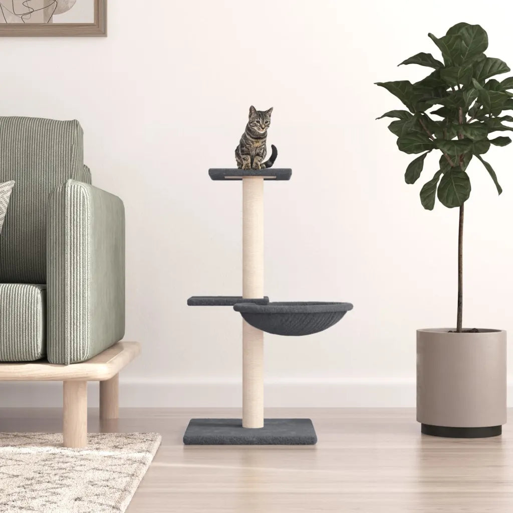 Albero per gatti con tiragraffi in sisal 46x44x72 cm