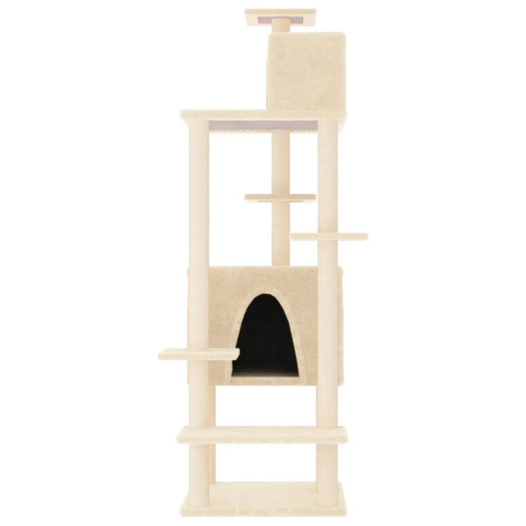 Albero per gatti con tiragraffi in sisal 66,5x60x154 cm
