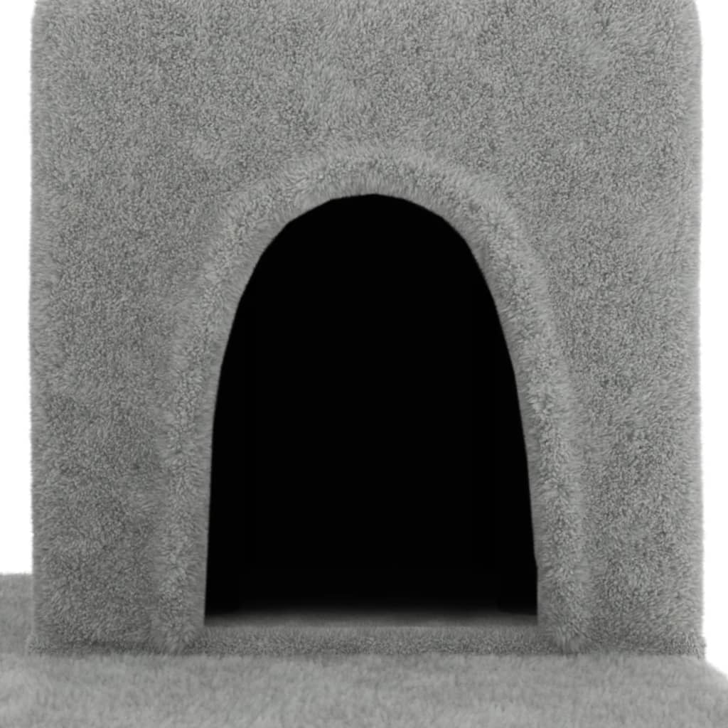 Albero per Gatti con Tiragraffi in Sisal Chiaro 154 cm
