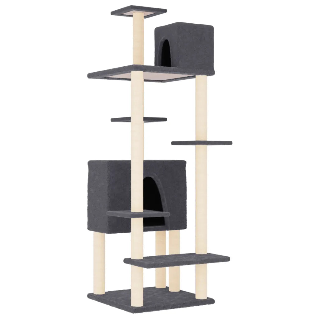 Albero per gatti con tiragraffi in sisal 66,5x60x154 cm
