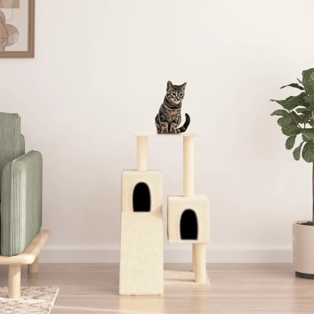 Albero per gatti con tiragraffi in sisal 61x55x82 cm grigio