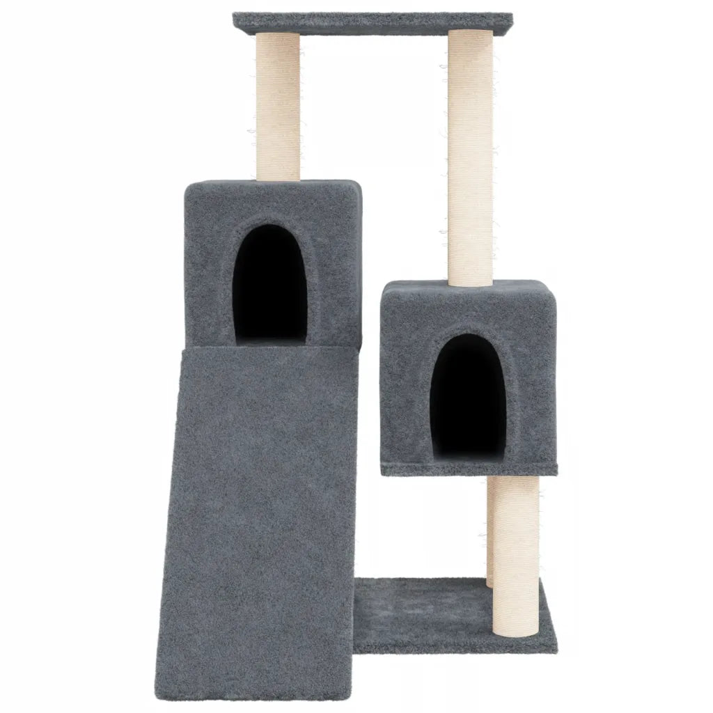 Albero per gatti con tiragraffi in sisal 61x55x82 cm grigio