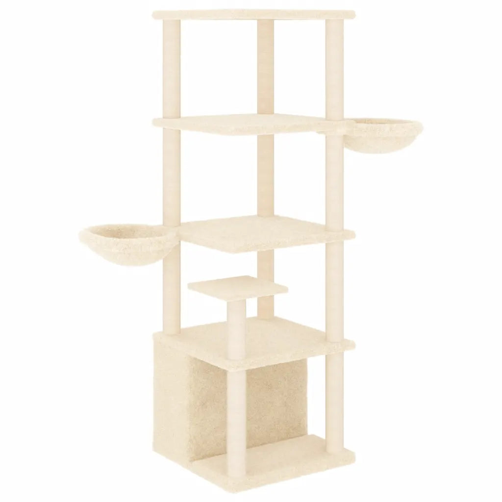 Albero per gatti con tiragraffi in sisal 97x74,5x147 cm