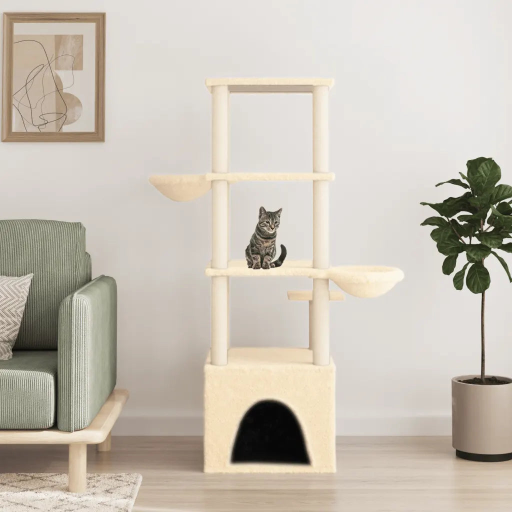 Albero per gatti con tiragraffi in sisal 97x74,5x147 cm