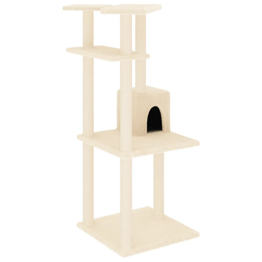 Albero per gatti con tiragraffi in sisal 55x47,5x123 cm