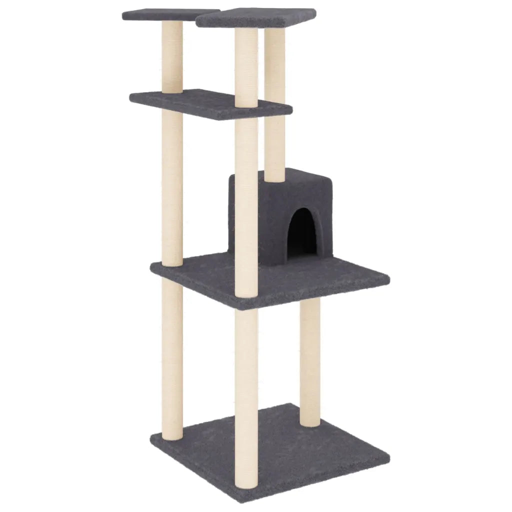 Albero per gatti con tiragraffi in sisal 55x47,5x123 cm