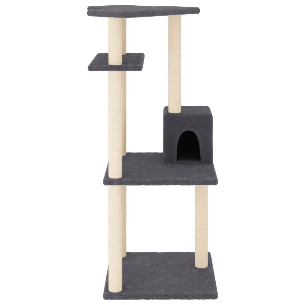 Albero per gatti con tiragraffi in sisal 55x47,5x123 cm