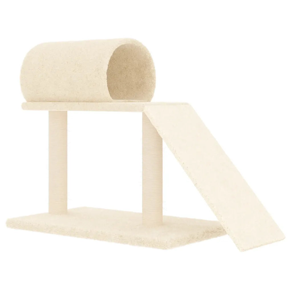 Tiragraffi per gatti con tunnel e scaletta 81x35x55,5 cm
